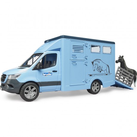 Bruder Mercedes Benz Sprinter Tiertransport mit einem Pferd Транспорт для перевозки животных Mercedes Benz Sprinter с лошадью