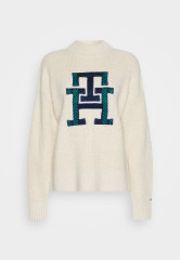 Tommy Hilfiger MONOGRAM GRAPHIC MOCK-NK Jumper heathered oatmilk MONOGRAM GRAPHIC MOCK-NK Джемперы овсяное молоко