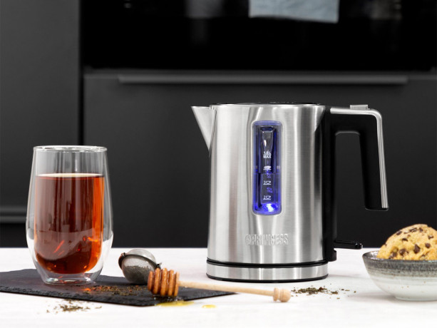 PRINCESS PRINCESS Wasserkocher 236045 Wasserkocher 1L Edelstahl/Schwarz Чайник PRINCESS 236045 чайник 1л нержавеющая сталь/черный