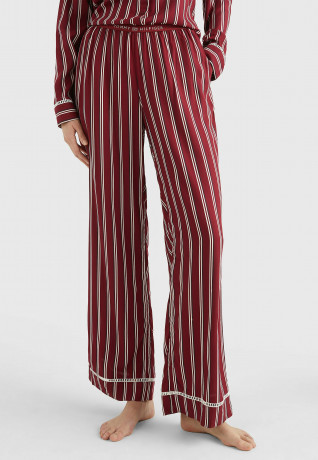 Tommy Hilfiger TONAL LOGO STRIPE Pyjama bottoms stripes rouge ПОЛОСКА С ЛОГОТИПОМ В ТОНАЛЬНУЮ ПОЛОСКУ Пижамные штаны полосатый румянец