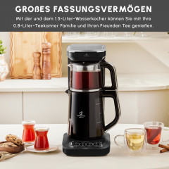 Karaca Karaca Wasser-/Teekocher Caysever Robotea Pro 4 in 1 sprechender automatischer Teekocher  Кофеварка для воды/чая Karaca Caysever Robotea Pro 4 в 1 говорящая автоматическая заварочная машина