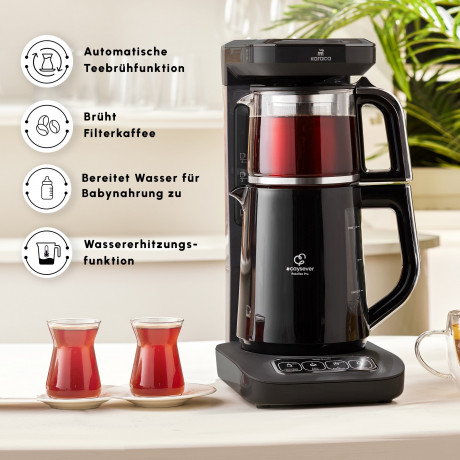 Karaca Karaca Wasser-/Teekocher Caysever Robotea Pro 4 in 1 sprechender automatischer Teekocher Кофеварка для воды/чая Karaca Caysever Robotea Pro 4 в 1 говорящая автоматическая заварочная машина