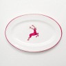 Gmundner Keramik Gmundner Keramik Bordeauxroter Hirsch Platte oval mit Fahne Gourmet 21x14x2,1 cm Gmundner керамическая бордовая тарелка из красного оленя овальная с флагом Gourmet 21x14x2,1 см