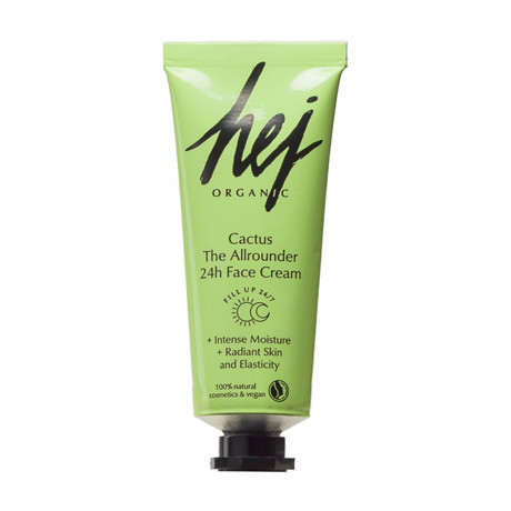 hej organic 24h Face Cream Cactus Skincare for Radiant & Smooth Skin, Long-Lasting Moisture with Hyaluronic Acid & Argan Oil, Anti-Ageing Effect Крем для лица «Кактус» 24 часа уход за кожей для сияния и гладкости, длительное увлажнение благодаря гиалурон