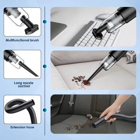 Tisoutec Tisoutec Akku-Handstaubsauger Handstaubsauger,Autostaubsauger 12000Pa  Mit 6000mA-Akku,Staubsauger, Multifunktionaler Staubsauger fur Haus,Haustier und Auto,Leistungsstarker Handstaubsauger fur Nass und Trocken  Беспроводной ручной пылесос Tisout