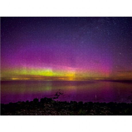 CALVENDO Puzzle CALVENDO Puzzle Polarlichter uber der Kieler Bucht Пазл CALVENDO Puzzle Северное сияние над Кильским заливом