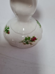 Подсвечник винтажный Seltmann Weiden с сиреневыми цветками, фарфор, 9 x 8 см, Германия, 1960-70гг.