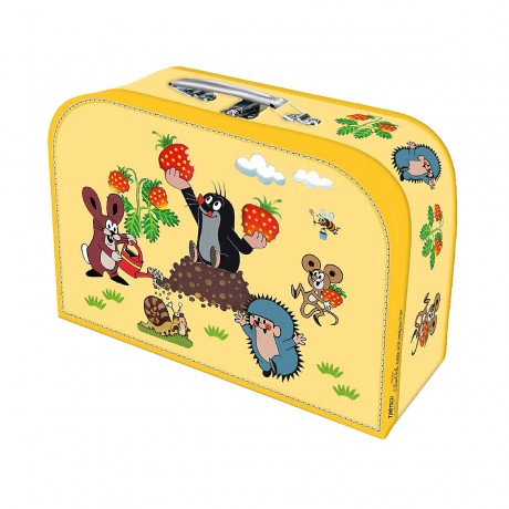 Trotsch Verlag Der kleine Maulwurf Spielzeugkoffer Pappkoffer gelb medium Чемодан для игрушек "Маленький крот" картонный футляр желтый средний