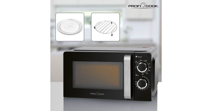 ProfiCook ProfiCook PC-MWG 1208, Mikrowelle schwarz/silber  schwarz/silber ProfiCook PC-MWG 1208, микроволновая печь черный/серебристый