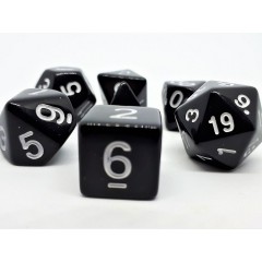 dice4friends 7-tlg. RPG Wurfelset Pearl: Black\/White 7 шт. RPG Dice Set Жемчуг: Черный/Белый