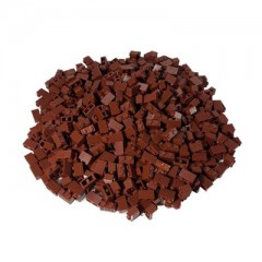 LEGO LEGO 1x2 Riffelsteine Braun - 250 Stueck - Reddish Brown 2877 LEGO 1x2 Checker Bricks Brown — 250 штук — красновато-коричневый 2877