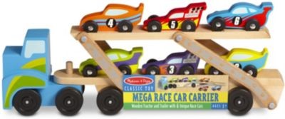 Melissa  Doug Rennwagenlaster aus Holz Деревянный гоночный грузовик