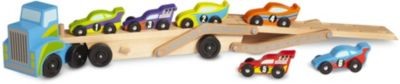Melissa  Doug Rennwagenlaster aus Holz Деревянный гоночный грузовик