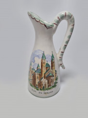 Ulmer Keramik Design Керамическая ваза-кувшин "Шпайерский собор", ручная роспись, 12см x 6см, Германия, 1960-70гг.