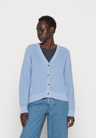 Tommy Hilfiger HAYANA CABLE CARDIGAN Cardigan moon blue КАРДИГАН HAYANA CABLE Кардиган лунно-голубой