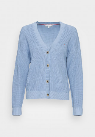 Tommy Hilfiger HAYANA CABLE CARDIGAN Cardigan moon blue КАРДИГАН HAYANA CABLE Кардиган лунно-голубой