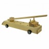 Sweety-Toys Sweety Toys 12398 Feuerwehrauto aus Holz mit Verstellbarer Leiter\/ Rutscher Sweety Toys 12398 Деревянная пожарная машина с регулируемой лестницей/слайдером