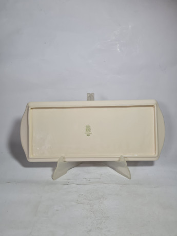 Поднос винтажный Staffet / Limburg с ручками, керамика, 36 х 15 см, Германия, 1970-80гг.