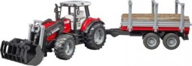 Bruder Trak 41cm Massey Ferguson 7480 Frontlader + Hanger Фронтальный погрузчик Trak 41cm Massey Ferguson 7480 + подвеска