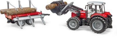 Bruder Trak 41cm Massey Ferguson 7480 Frontlader + Hanger Фронтальный погрузчик Trak 41cm Massey Ferguson 7480 + подвеска