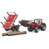 Bruder Trak 41cm Massey Ferguson 7480 Frontlader + Hanger Фронтальный погрузчик Trak 41cm Massey Ferguson 7480 + подвеска