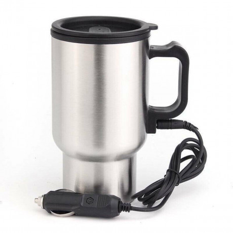 Yoyaxi Yoyaxi Reise-Wasserkocher Isolierter, beheizter Reisebecher, 12-V-Autoanschluss-Flasche zum Einstecken in Tasse, Tee,Kaffee, 450 ml  Дорожный чайник Yoyaxi, изолированная дорожная кружка с подогревом, 12 В, автомобильная вилка для бутылки, чашка дл