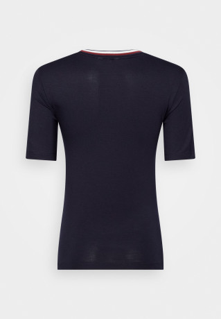 Tommy Hilfiger SLIM GLOBAL STRIPE C-NK SS Basic T-shirt desert sky SLIM GLOBAL STRIPE C-NK SS — базовая футболка небо пустыни