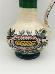 Ваза-кувшин винтажная большая Sudtirol, майолика, яркий декор, керамика, 28 х 17 см, Германия, 1970-80гг.