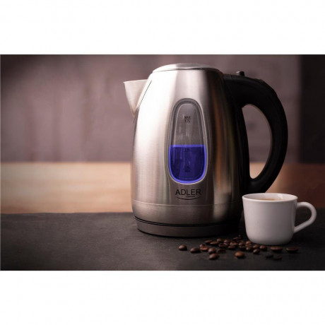 Adler Adler Wasserkocher AD 1223, 1,7 L, 2200 Watt, kabellos, LED-Anzeige, Edelstahl Чайник Adler AD 1223, 1,7 л, 2200 Вт, беспроводной, светодиодный дисплей, нержавеющая сталь