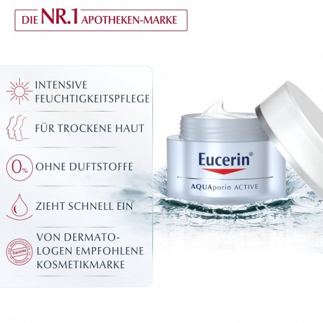 Eucerin AquaPorin Active Feuchtigkeitspflege fur Trockene Haut AquaPorin Активный увлажняющий уход для сухой кожи