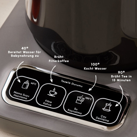 Karaca Karaca Wasser-/Teekocher Karaca Caysever Robotea Pro 4-in-1 sprechender Tee und Filterkaffeeaut  Прибор для приготовления чая/воды Karaca Karaca Caysever Robotea Pro 4-в-1 говорящий чай и фильтрованный кофе авто