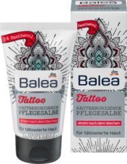 Balea (Балеа) Tattoo успокаивающая мазь с пантенолом для свеженанесённых татуировок, 50 мл
