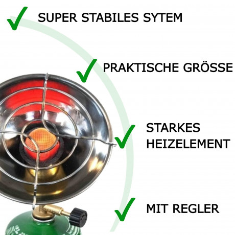 TronicXL TronicXL Gaskocher 2in1 Gaskocher + Mobile Heizung I Notheizung I Camping Set mit Gas  Газовая плита TronicXL Газовая плита 2-в-1 + мобильный обогреватель I аварийный обогреватель I походный комплект с газом