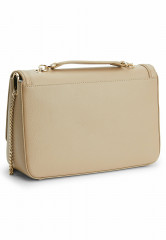 Tommy Hilfiger TEXTURED MONOGRAM FLAP  Across body bag beige TEXTURED MONOGRAM FLAP Сумка через плечо бежевый