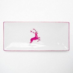 Gmundner Keramik Gmundner Keramik Bordeauxroter Hirsch Platte rechteckig 36x15x2,8 cm Gmundner ceramics Бордо Тарелка из благородного оленя прямоугольная 36x15x2,8 см