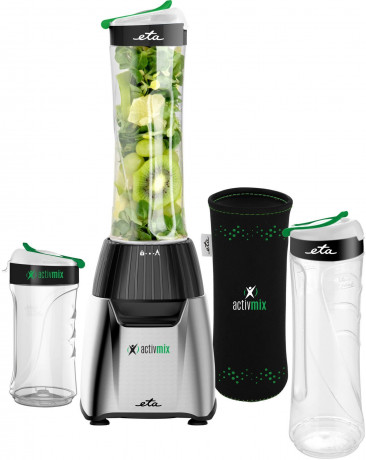 eta eta Smoothie-Maker ACTIVMIX ETA110390000, 350 W, Puls-Schalter, 19000 U/min., 2 Sportflaschen, Slim-Format, Mix-Messer  Эта смузи-генератор ACTIVMIX ETA110390000, 350 Вт, импульсный переключатель, 19000 об/мин, 2 спортивные бутылки, тонкий формат, нож