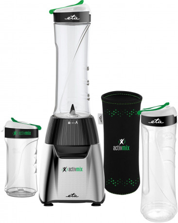 eta eta Smoothie-Maker ACTIVMIX ETA110390000, 350 W, Puls-Schalter, 19000 U/min., 2 Sportflaschen, Slim-Format, Mix-Messer  Эта смузи-генератор ACTIVMIX ETA110390000, 350 Вт, импульсный переключатель, 19000 об/мин, 2 спортивные бутылки, тонкий формат, нож