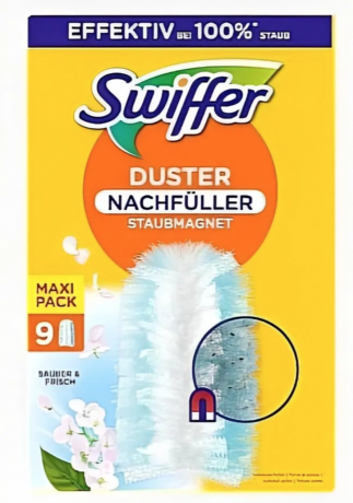 Swiffer Staubmagnet Aroma Clean and fresh 9st x 2packs, С ароматом чистоты и свежести сменные салфетки-насадки для ручки, 9 шт x 2уп