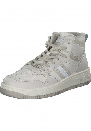 Tommy Hilfiger High-top trainers ivory bleached stone Высокие кроссовки отбеленный камень слоновой кости