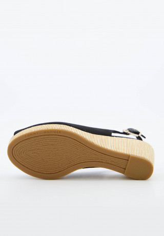 Tommy Hilfiger ICONIC ELBA SLING BACK WEDGE Platform sandals schwarz (15) ICONIC ELBA SLING BACK WEDGE Сандалии на платформе черный (15)