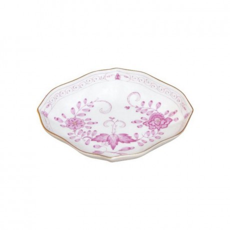 Meissen Meissen  'Neuer Ausschnitt - Indische Malerei 2 mit Kante purpur Goldpunkte mit Goldrand' Schalchen 10 cm Meissen "New Section - Индийская роспись 2 с краем фиолетово-золотыми точками с золотым ободком" чаша 10 см