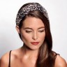 The Hair Edit Leopard Print Pleated Headband  Плиссированная повязка на голову с леопардовым принтом