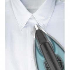 Rowenta Rowenta Dampfbugeleisen DG762 2200 W 1,1 l Mikrodampf 400 HD Laser-Grundplatte Schwarz, Blau  Паровой утюг Rowenta DG762 2200 Вт 1,1 л Micro Steam 400 HD Лазерная опорная пластина Черный, Синий