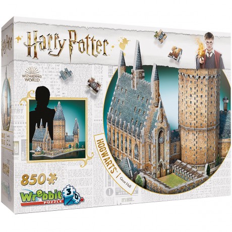 Wrebbit 3D-Puzzle Harry Potter Hogwarts Grosse Halle 850 Teile 3D Пазл Гарри Поттер Хогвартс Большой зал 850 деталей