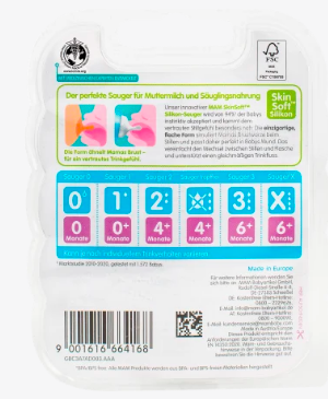 MAM  Trinksauger Silikon, Gr. X, ab 6 Monaten, 2 St Силиконовая соска, размер X, с 6 месяцев, 2 шт.