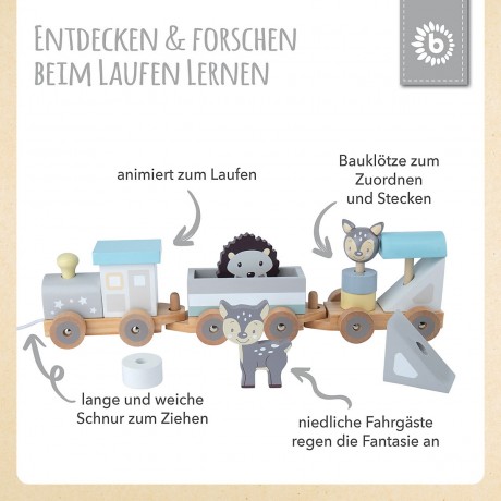 bieco Nachziehspielzeug Holz Bauklotze Holztiere Holzzug Holzbausteine Steckspiel Nachziehspielzeug Игрушка-тяни деревянные строительные блоки деревянные животные деревянный поезд деревянные строительные блоки подключаемая игра игрушка-тяни