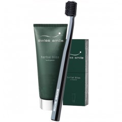 Swiss Smile Herbal Bliss Set Набор для укрепления зубов Зубная паста с травами для чувствительных зубов 75 мл и Зубная щетка