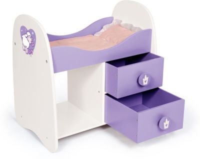 BAYER Exklusiv Puppenbett mit Garderobe aus Holz Эксклюзивная кукольная кровать со шкафом из дерева