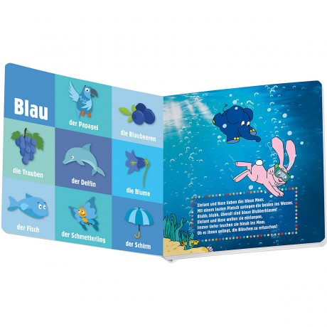 Tessloff Verlag Pappebuch. Elefant und Hase entdecken die Farben картонная книга. Слон и кролик открывают цвета