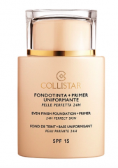 Collistar Even Finish Foundation, Коллистар База под макияж + тональное средство c SPF15, Nr. 1 Ivory, 35 мл